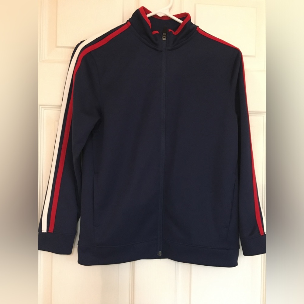 Old Navy Track Jacket with Red and White Stripes  Active Go-Dry Pierce Athletic